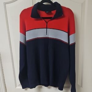Vintage Lidos Sport Wool Quarter Zip Pullover Ski Sweater